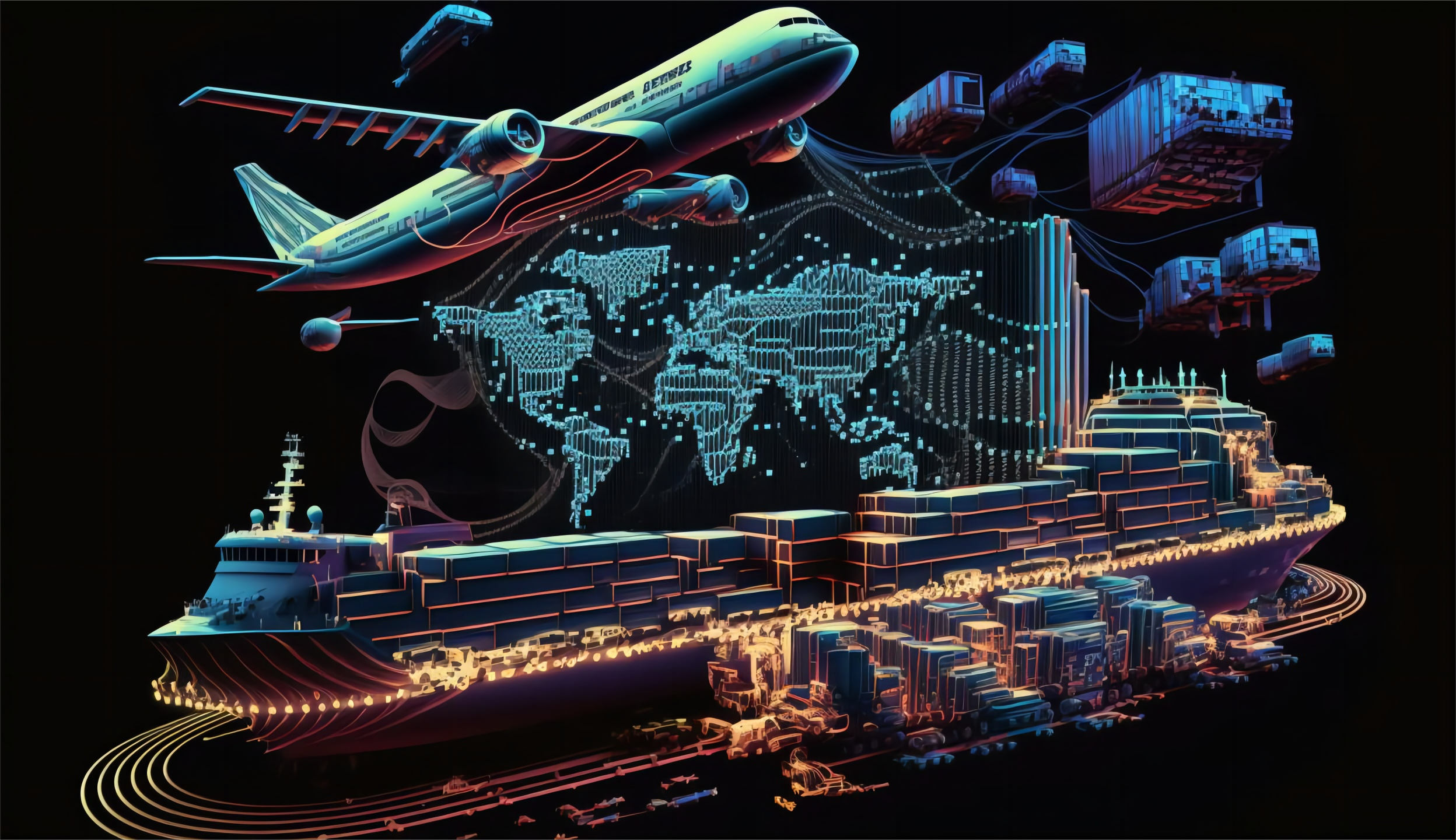 Global logistics network connecting China and the United States