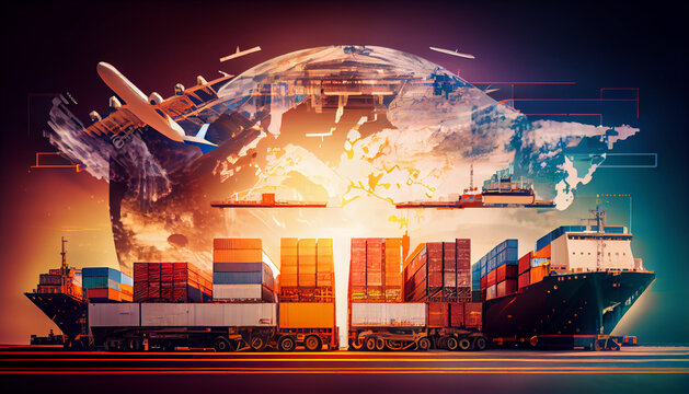 Logistics professional managing express cargo shipments